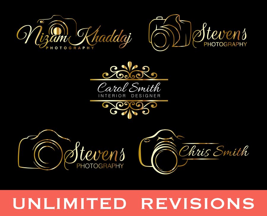 I will design luxury photography signature logo, or watermark