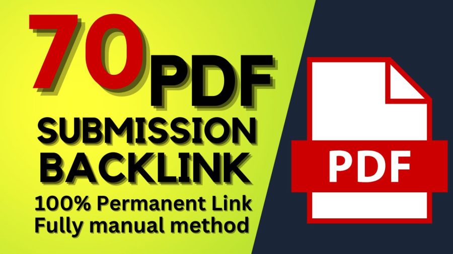 70 PDF submission/share on top high DA, PA, site Low spam score permanen backlink