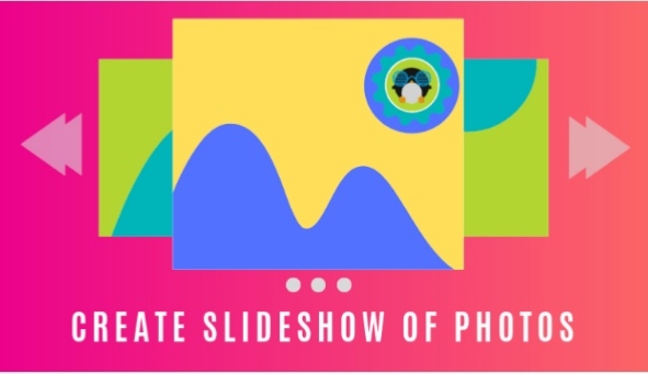 Customized slideshows with background music