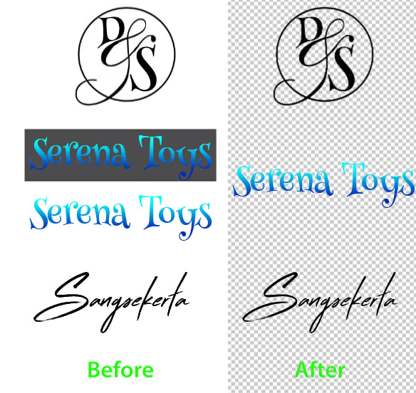 I will cut out images and removing anything in Adobe Photoshop