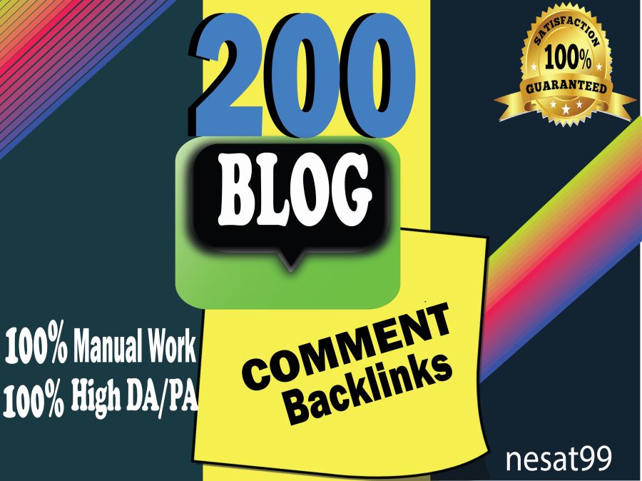 I will Do 200 Manual Do Follow Blog Comment backlinks 