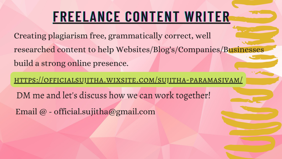Plagiarism free, Grammatical error-free, Good Quality Content Writer. 