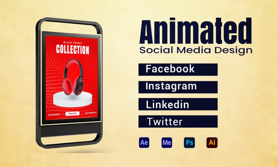 Creative animated social media, gif banner, banner design within 1 day