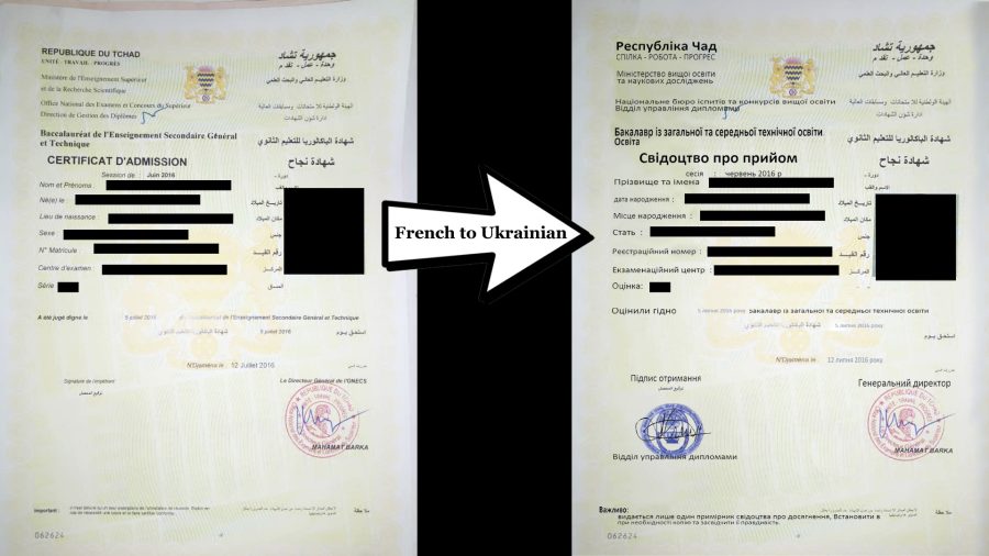 I will do a certified or sworn translation of degree, diploma, and certificate