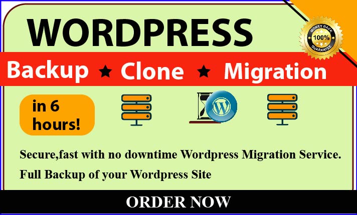 I will backup,migrate, move or clone wordpress website