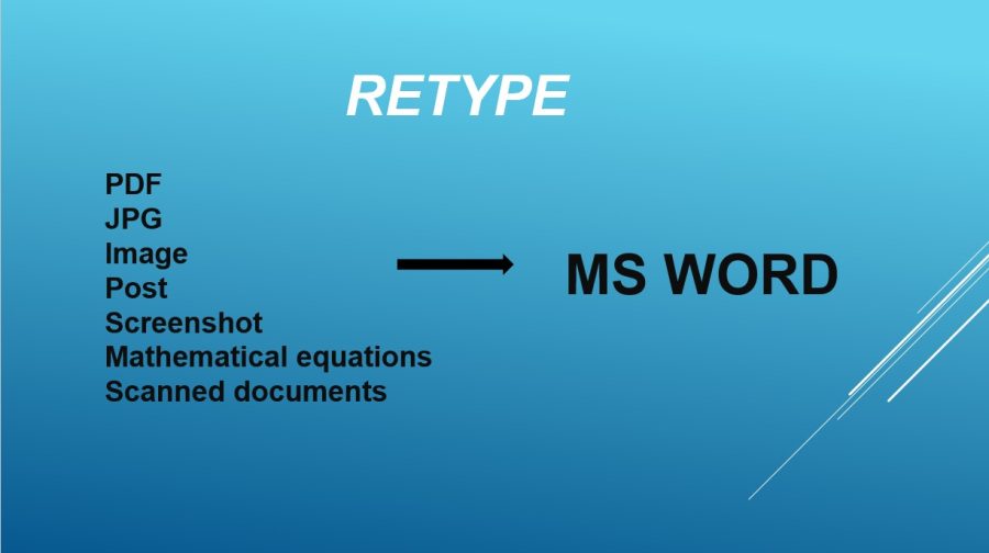 I can do a fast typing job, pdf, jpg or any type of doc to ms word