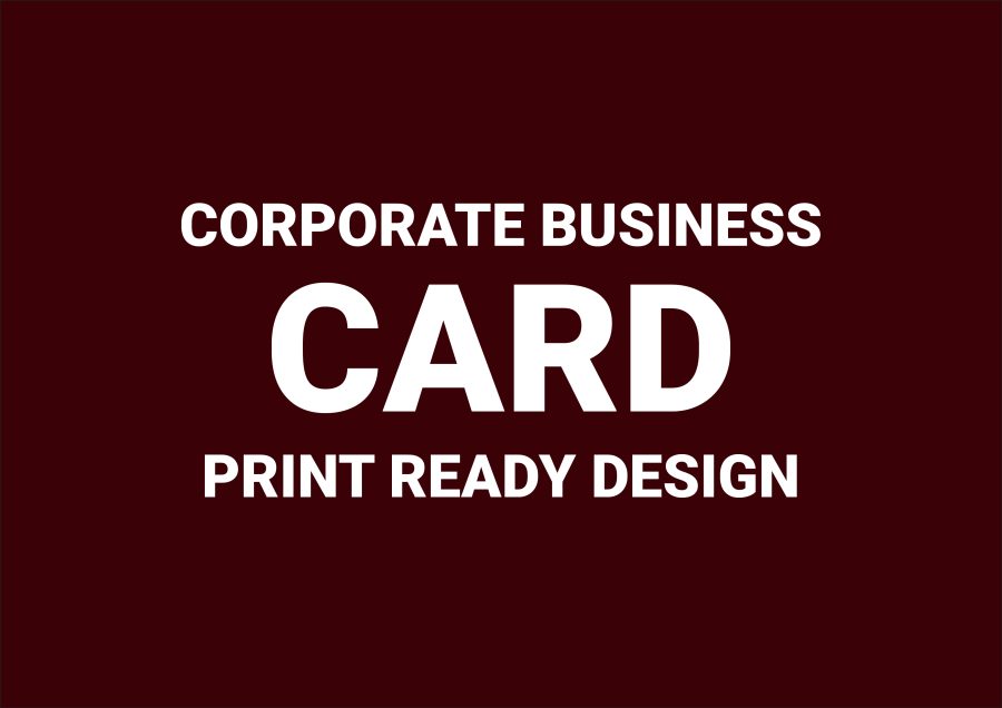 I will do minimalist, corporate business card design