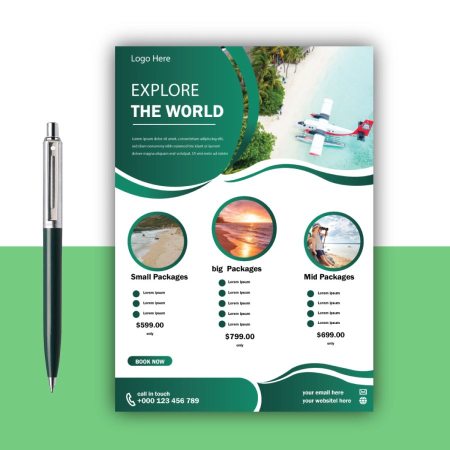 I will design professional flyer and poster , web banner etc.