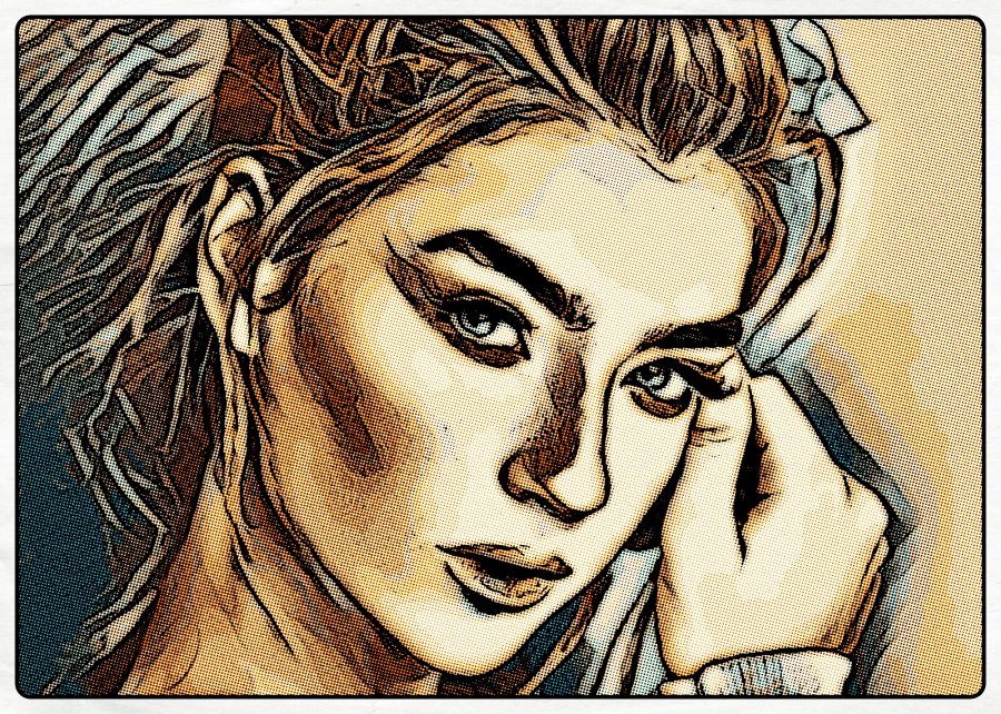 I will make alluring digital pop art portrait