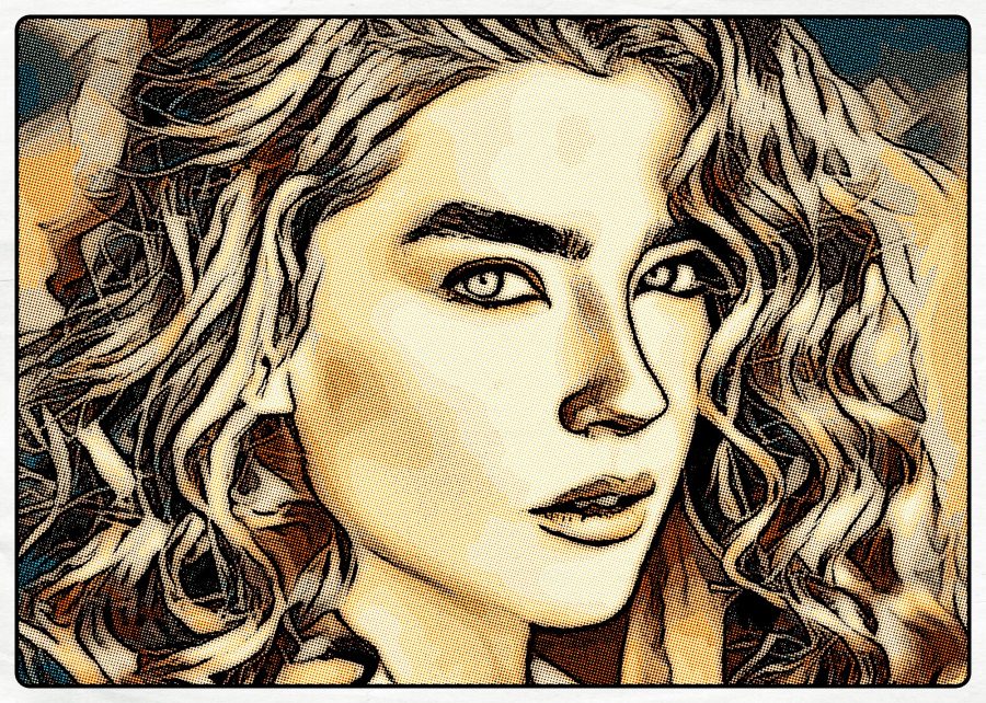 I will make alluring digital pop art portrait