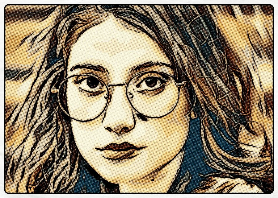 I will make alluring digital pop art portrait