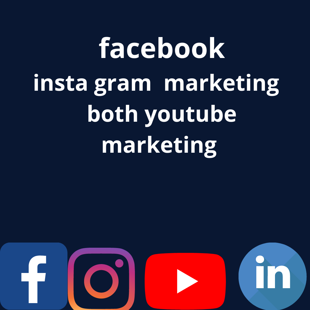 I will do social media marketing both social media manager