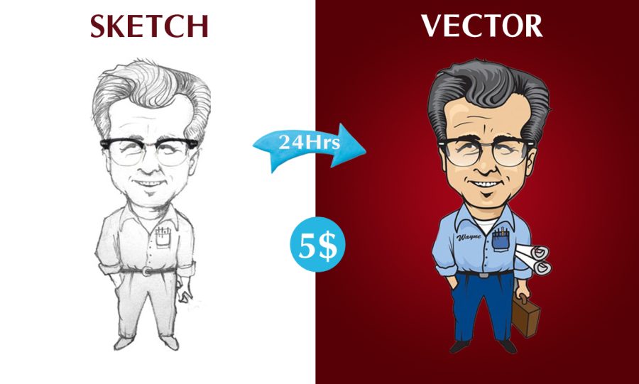 Convert sketch to vector ai,eps,svg,pdf