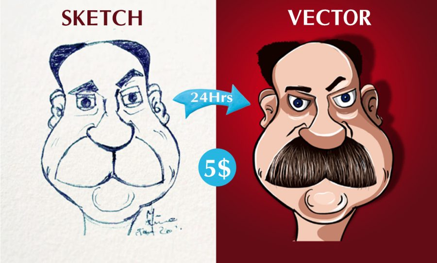 Convert sketch to vector ai,eps,svg,pdf