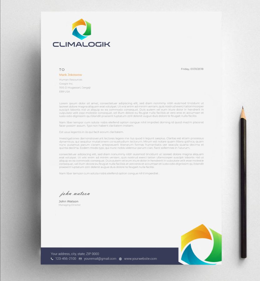 Simple and nice looking letterhead design