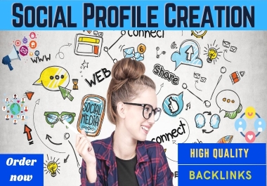 I will build up 100 social profile creation backlinks