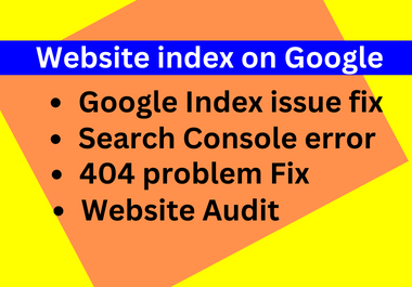 I will index any website on google, search console error fix in 24 hour