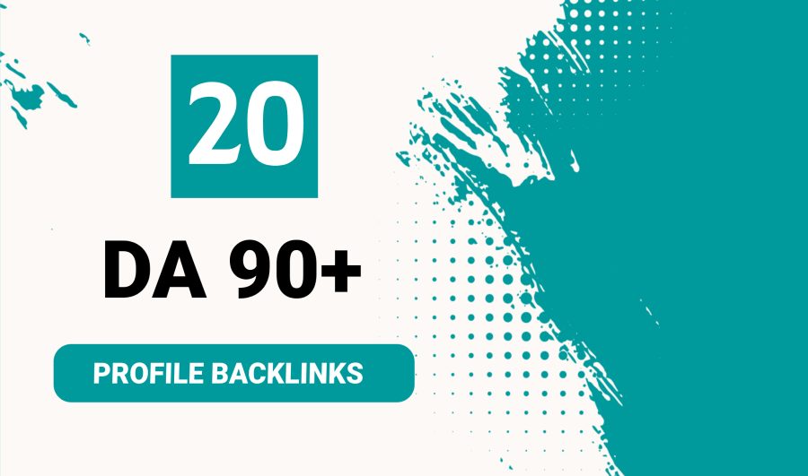 20 DA 90+ Manually Created Super Quality Profile Backlinks 