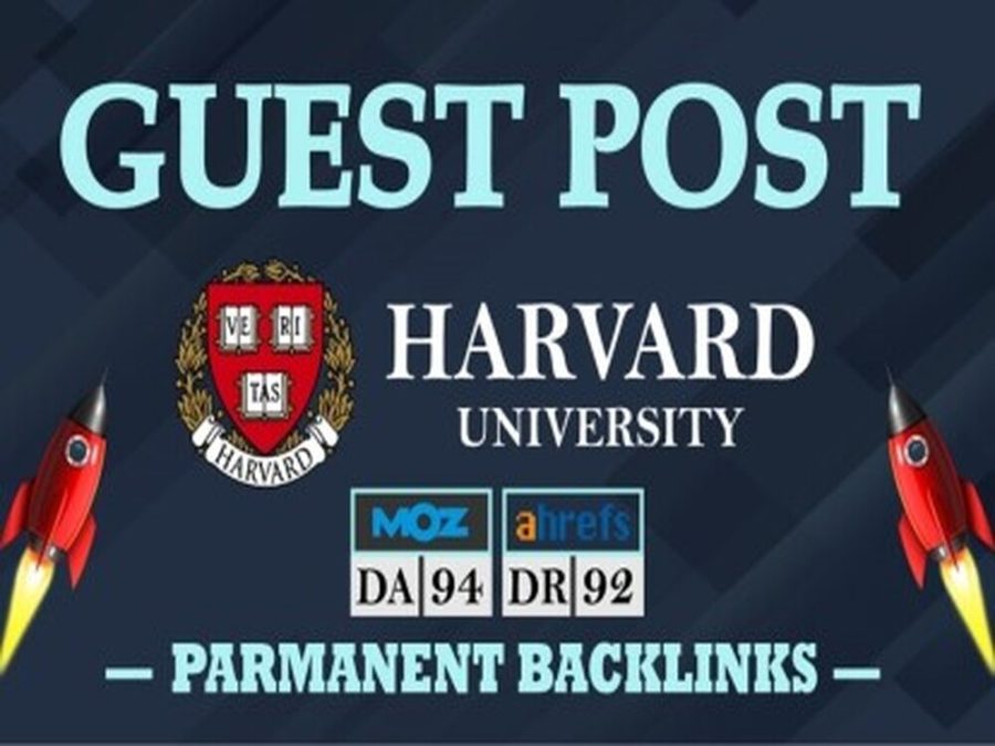 You will get EDU Guest Post on Harvard University DA94, TF84, DR92 - DoFollow Link