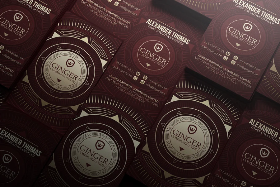 I will create luxury golden business card design within 12 hours