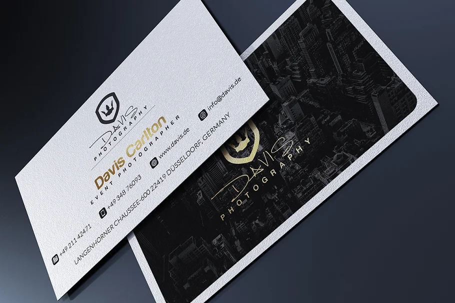 I will create luxury golden business card design within 12 hours