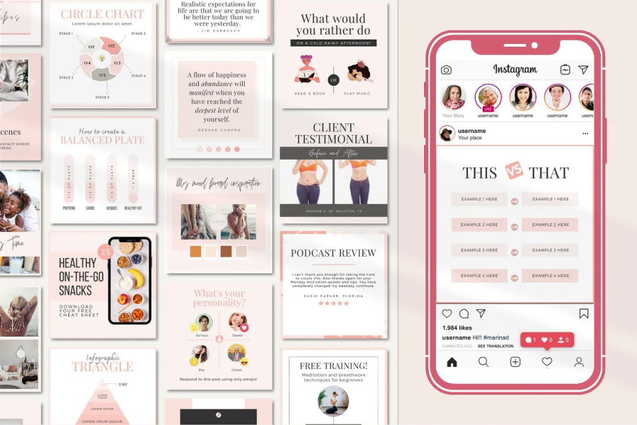 I will create stunning instagram templates in canva