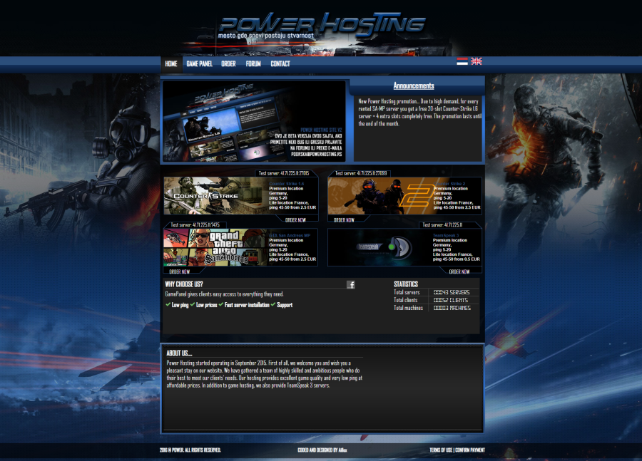 I make for you Game Hosting Order,Contact (Auto Send Email Script)