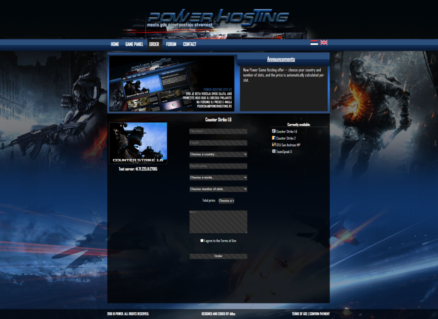 I make for you Game Hosting Order,Contact (Auto Send Email Script)