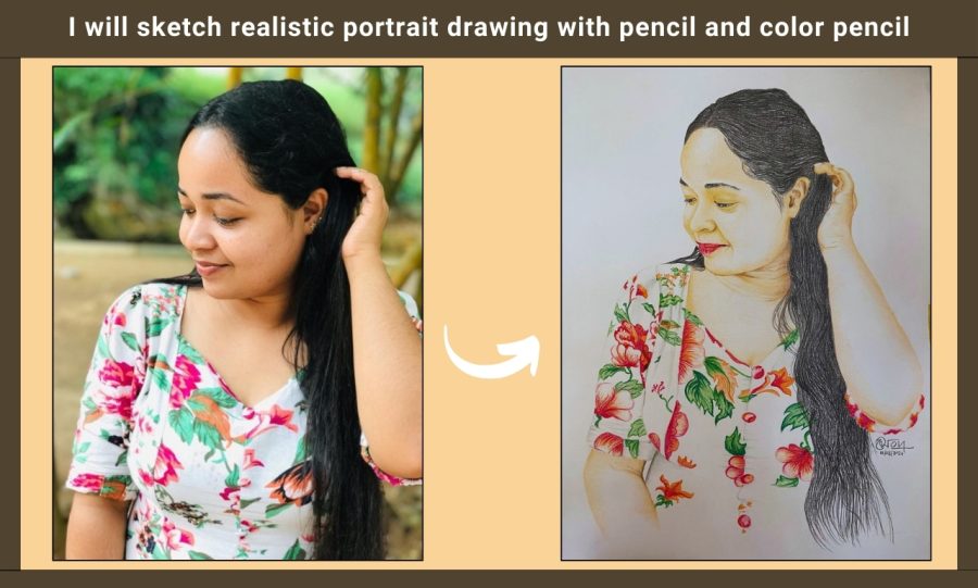 I will do a realistic pencil art, sketch, coloured pencil drawing of your portrait