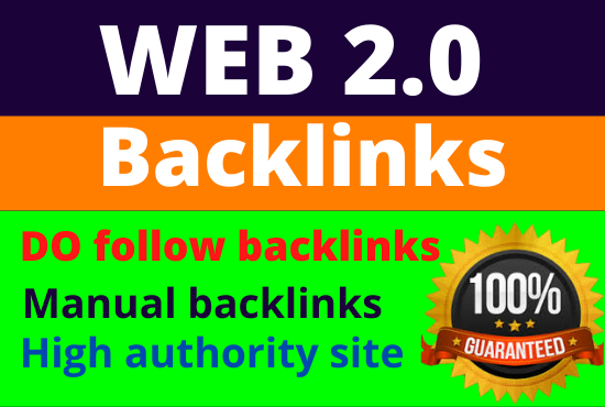 I will do web 2 0 backlinks with da 50 site