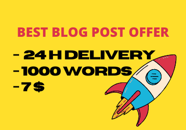 I will write your blog content of 1000 words within max 24H 