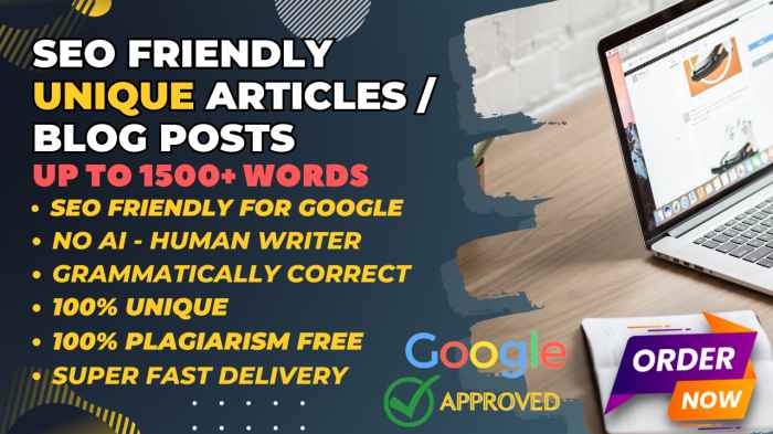 I Will Write 15 (1500-Word-NO Ai) SEO Friendly Optimized Unique Articles / Blog Posts For Your Site
