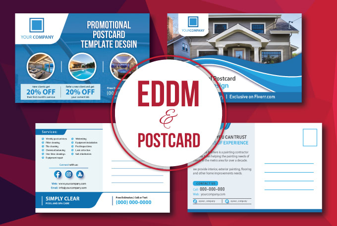 I will do design amazing eddm, gift voucher, postcard design 