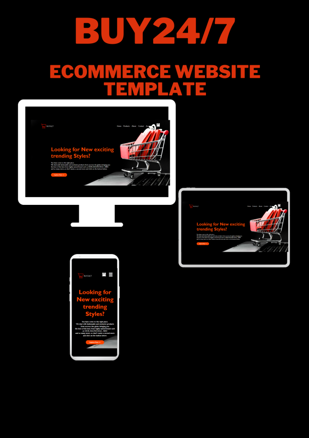 I will create an Ecommerce website template for you