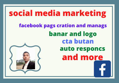 I will do facebook page creation,design and all social media managar