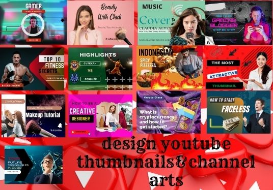 I will design amazing catchy thumbnail or creative catchy banner art