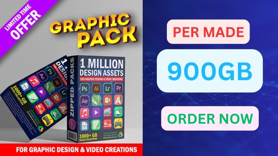 Ultimate 500GB+ Premium Graphics Assets (Templates) Mega Bundle