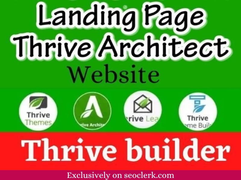 I will build a website using thrive, architect, thrive, theme builder.