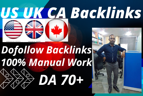 provide 35 dofollow permanent SEO Backlinks for US UK CA on high DA sites 