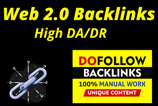 I will provide manually 70 web 2 0 dofollow backlinks from high authority low spam score website 