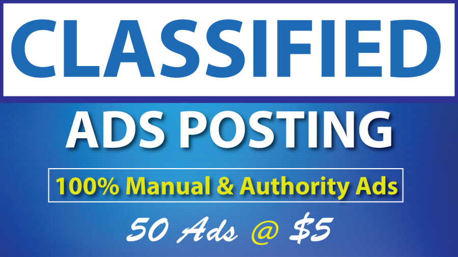 I will post 50 high authority classified ads in USA, UK, Canada