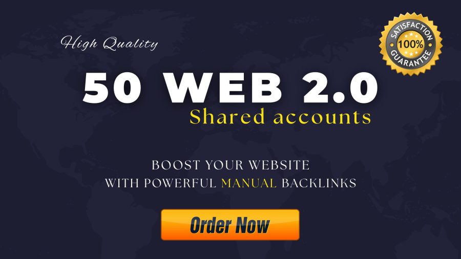 50 High Authority WEB 2.0 Dofollow Backlinks