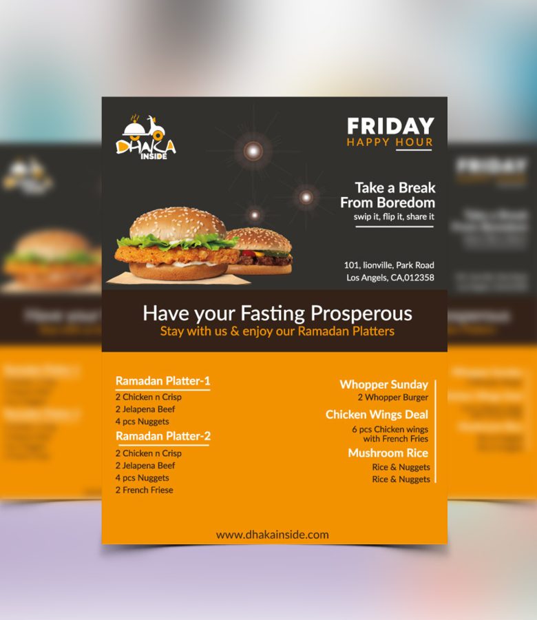 I will design professional flyer for you within one day