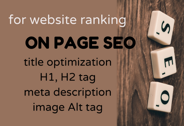 I will optimize on page SEO for website ranking 