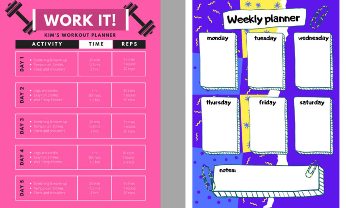 I will design daily, monthly, business planner, journal, calendar