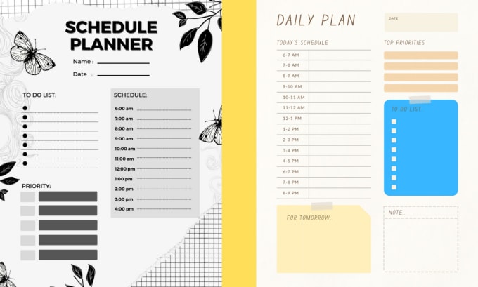 I will design daily, monthly, business planner, journal, calendar