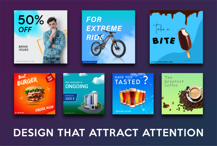 I will design social media posts, ads, and banners