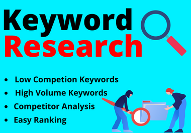 I provide low KD and high search Volume keyword research for you 