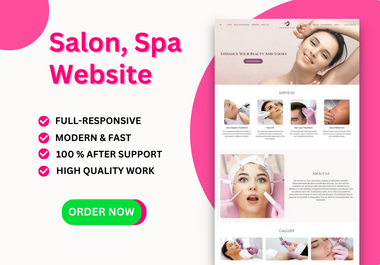 I will build spa, makeup, hair and beauty salon wordpress website