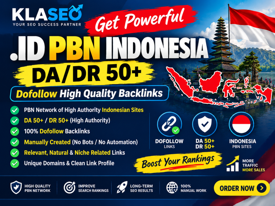 Get Powerful 50 .ID PBN Indonesia DA/DR50+ Dofollow High Quality Backlinks
